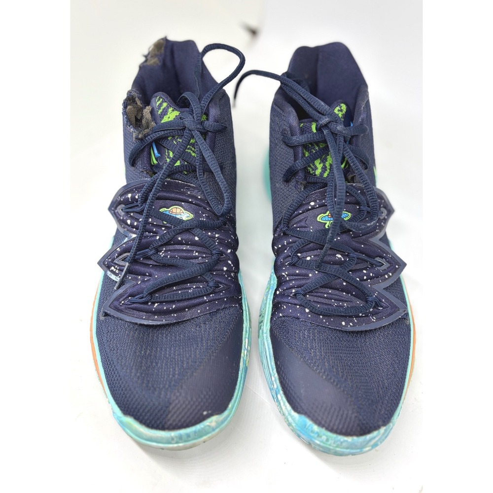 Nike Kyrie 5 Basketball Shoes Mens 8.5 Navy Blue Fair UFO AO2918-400